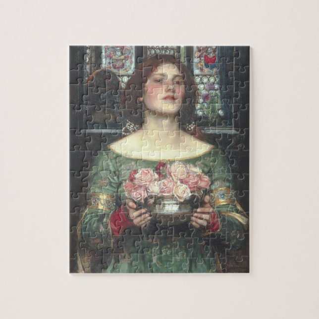 John W Waterhouse - Versammlung YE Rosebuds (1908) Puzzle (Vertikal)