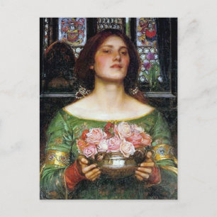 John Waterhouse - Pflückt Rosenknospen Postkarte