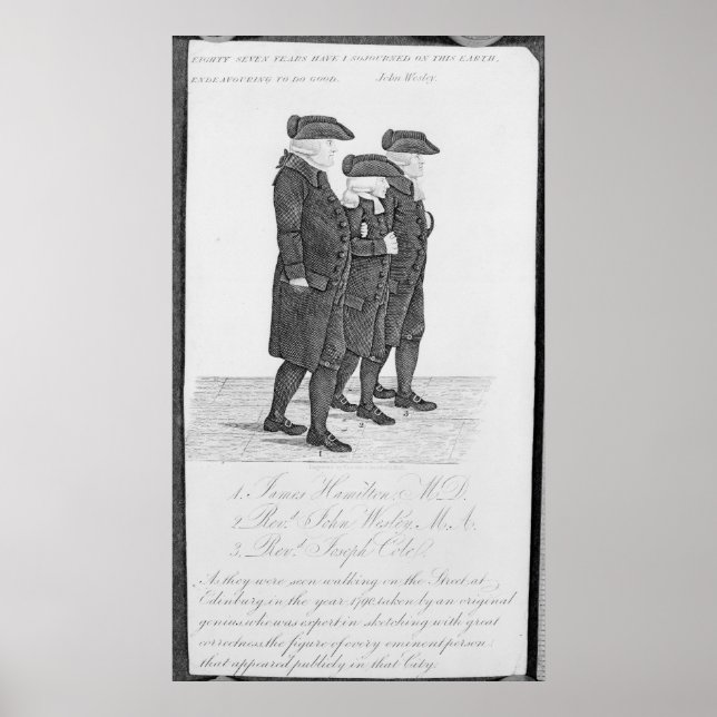 John Wesley geht zwischen James Wesley und Edinbur Poster (Vorne)