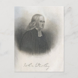 John Wesley Methodist Gründer Postkarte
