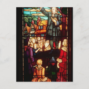 John Wesley predigt die Evangelien in England Postkarte