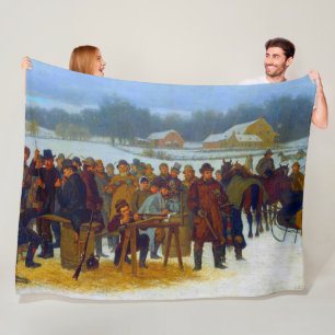 John Whetten Ehninger Truthahnschießen 1879 Fleecedecke