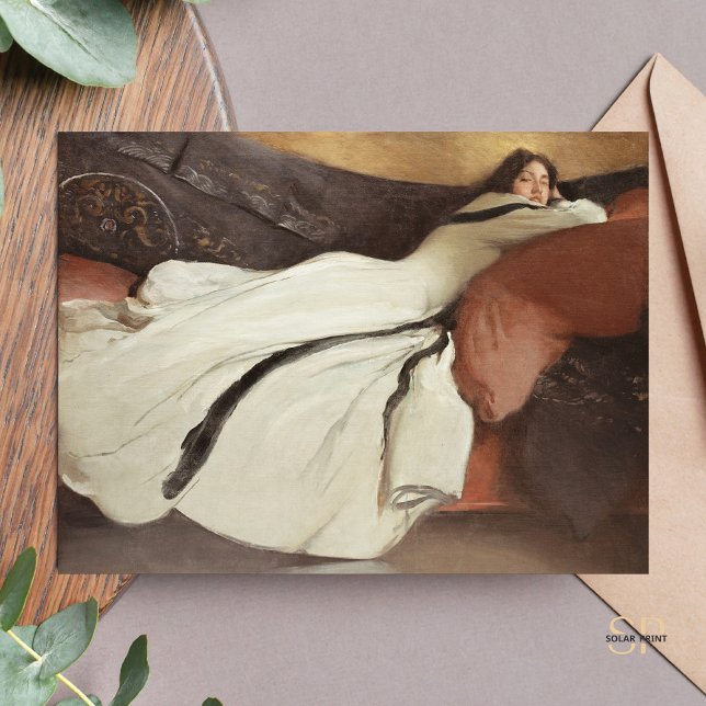 John White Alexander Repose Malerei Art Print Postkarte (Von Creator hochgeladen)