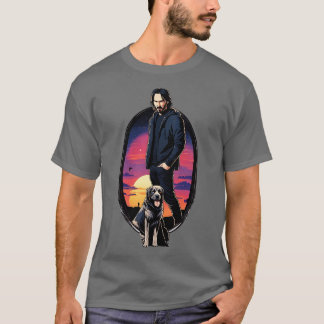 John Wick und sein Trusty Dog Sunset Movie T-Shirt