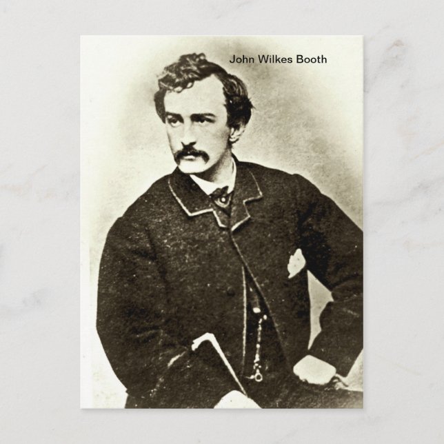 John Wilkes Booth Postkarte (Vorderseite)