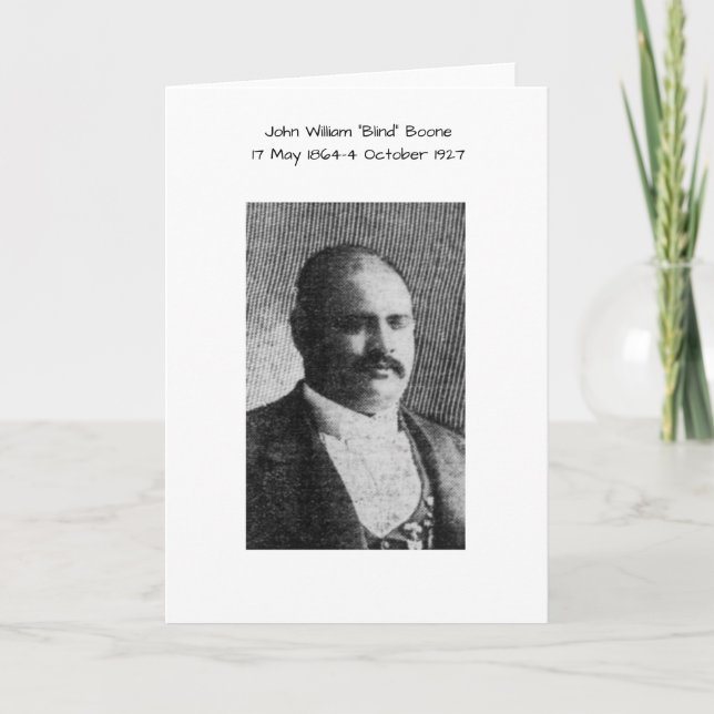 John William "Blind" Boone Karte (Vorderseite)
