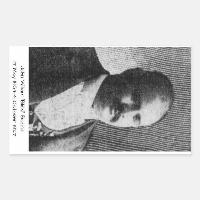 John William "Blind" Boone Rechteckiger Aufkleber (Vorderseite)