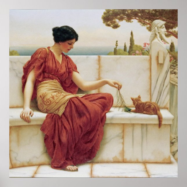 John William Godward - Der Favorit Poster (Vorne)