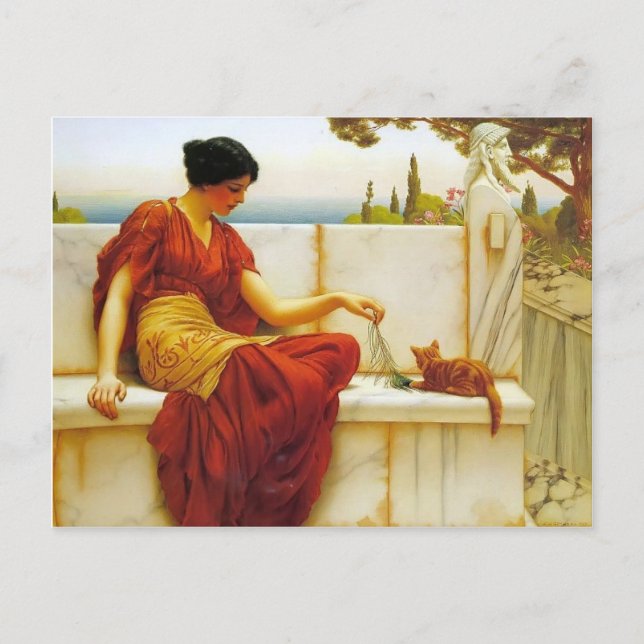 John William Godward - Der Favorit Postkarte (Vorderseite)