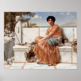 John William Godward - In den Tagen von Sappho Poster