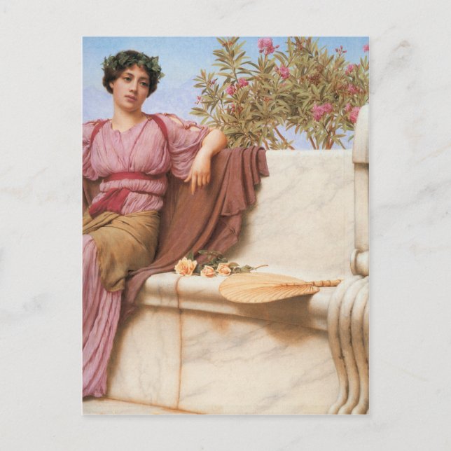 John William Godward - Ruhe Postkarte (Vorderseite)