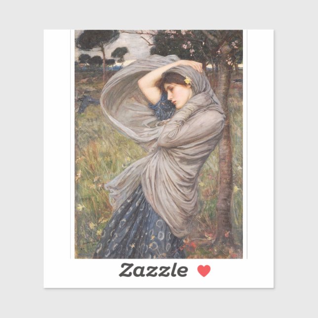 John William Waterhouse - Boreas Aufkleber (Blatt)