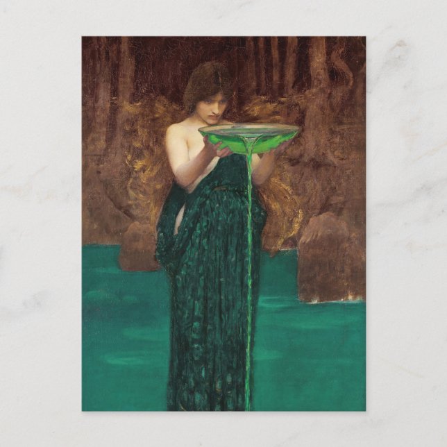 John William Waterhouse Circe Invidiosa Mythologic Postkarte (Vorderseite)