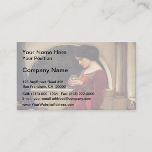 John William Waterhouse der Kristallball Visitenkarte