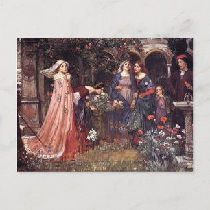 John William Waterhouse - Der verzauberte Garten Postkarte