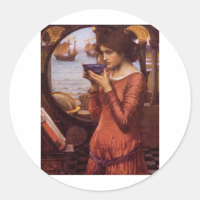 John William Waterhouse - Destiny Runder Aufkleber (Vorderseite)
