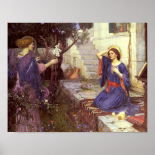 John William Waterhouse - Die Ankündigung Poster