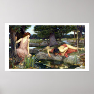 John William Waterhouse Echo und Narcissus Poster