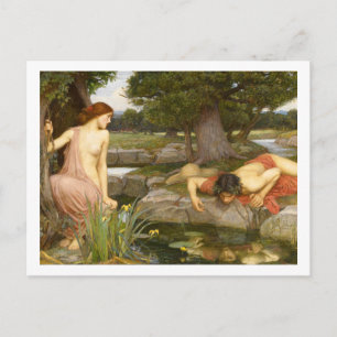John William Waterhouse, Echo und Narcissus Postkarte