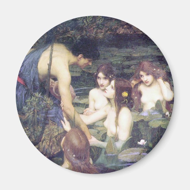 John William Waterhouse - Hylas und die Nymphen Magnet (Vorne)