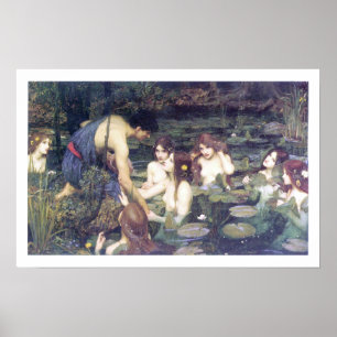 John William Waterhouse - Hylas und die Nymphen Poster