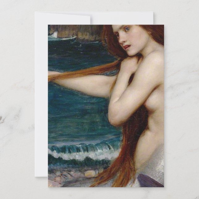 John William Waterhouse Mermaid Einladung (Vorderseite)