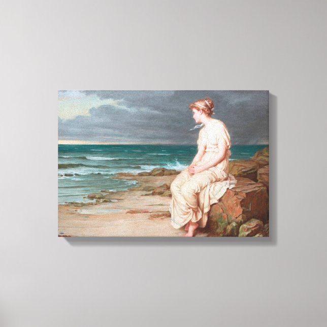 John William Waterhouse Miranda Art Wrapped Canvas Leinwanddruck (Vorderseite)