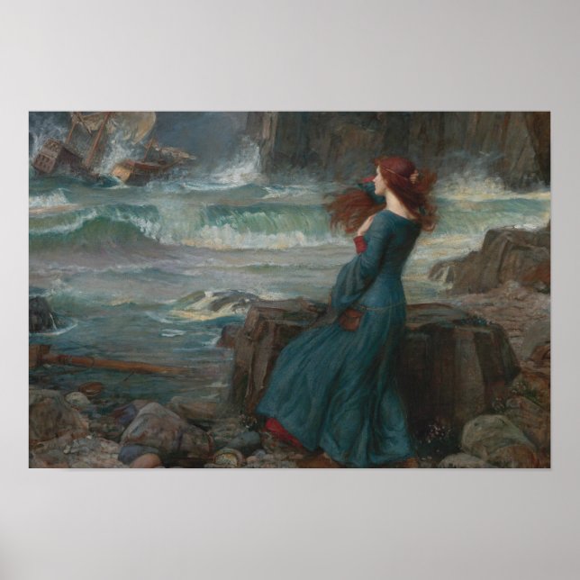 John William Waterhouse - Miranda - The Tempest Poster (Vorne)
