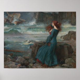 John William Waterhouse - Miranda - The Tempest Poster