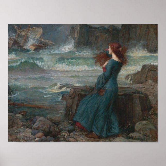 John William Waterhouse - Miranda - The Tempest Poster (Vorne)
