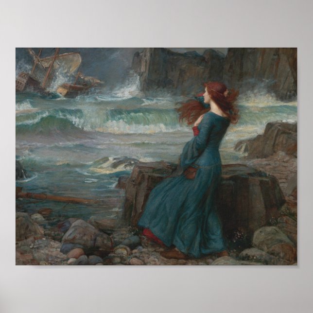 John William Waterhouse - Miranda - The Tempest Poster (Vorne)