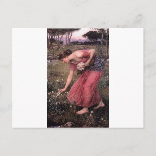 John William Waterhouse - Narcissus - Fine Art Postkarte (Vorderseite)
