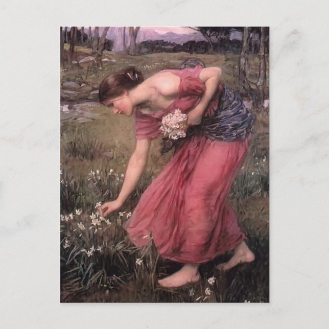 John William Waterhouse- Narcissus Postkarte (Vorderseite)