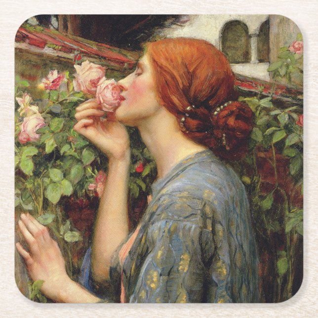 John William Waterhouse Rechteckiger Pappuntersetzer (Vorderseite)