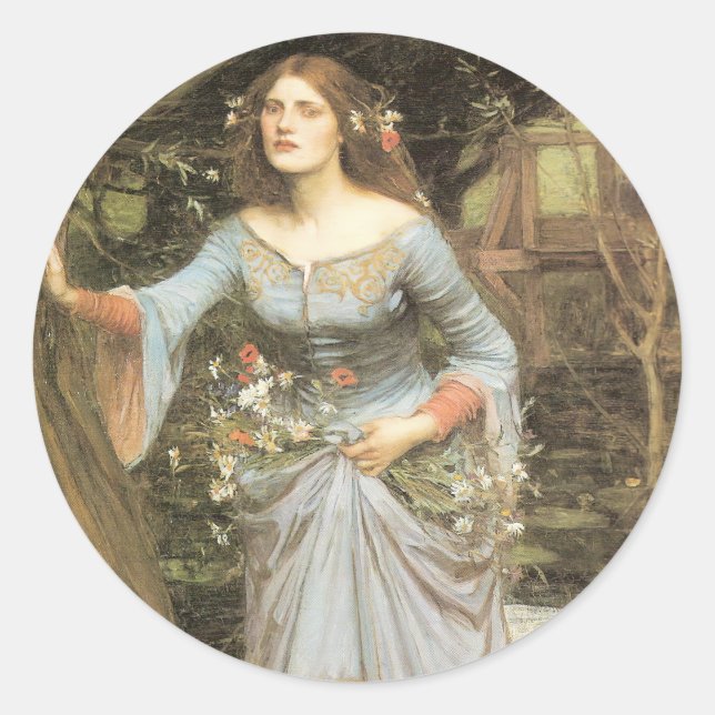 John William Waterhouse Runder Aufkleber (Vorderseite)