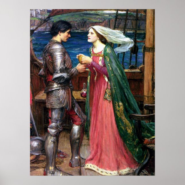 John William Waterhouse Tristan und Isolde Poster (Vorne)