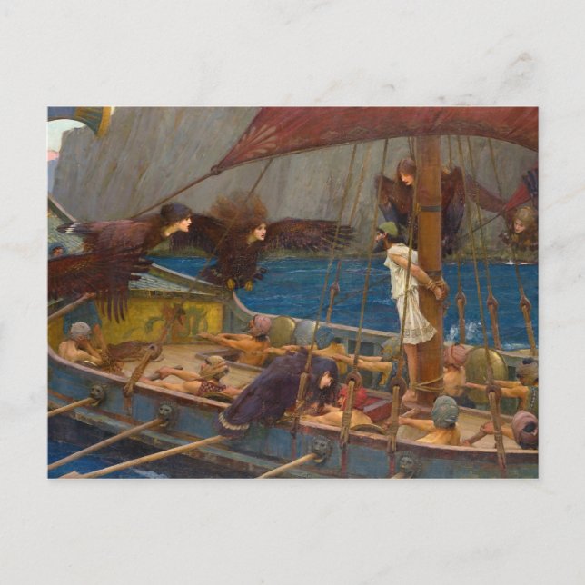 John William Waterhouse - Ulysses und die Sirens Postkarte (Vorderseite)