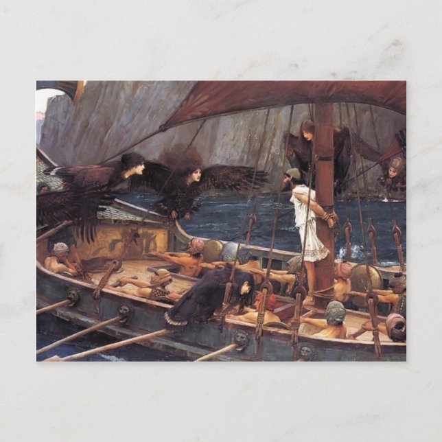 John William Waterhouse - Ulysses und die Sirens Postkarte (Vorderseite)