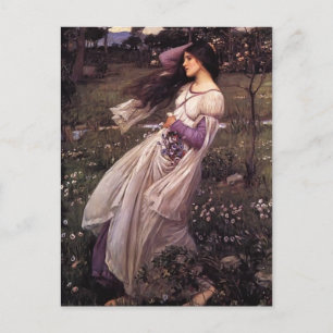 John William Waterhouse - Windblumen Postkarte