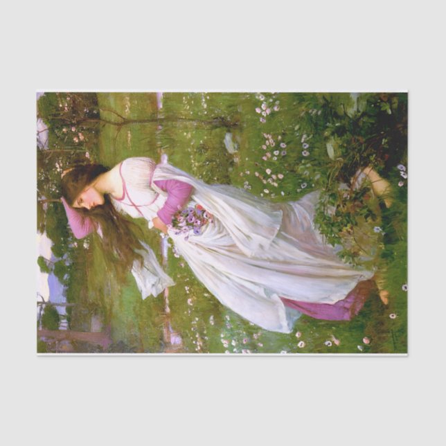 John William Waterhouse Windblumen Windswept Seidenpapier (Vorderseite)