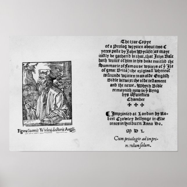 John Wycliffe Poster (Vorne)