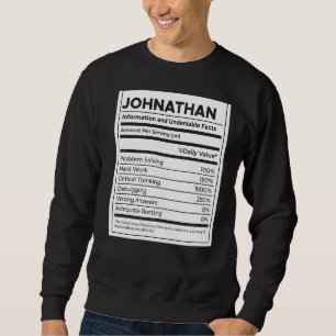 Johnathan Nutrition Information Problem lösen Ha Sweatshirt