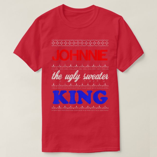 JOHNNIE der Ugly Sweater King Happy Holidays T-Shi T-Shirt (Design vorne)