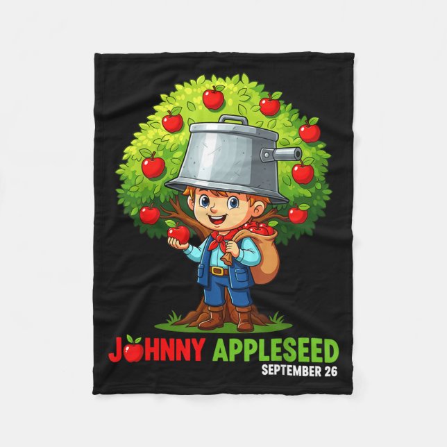 Johnny Appleseed Tag 26. September  Fleecedecke (Vorderseite)