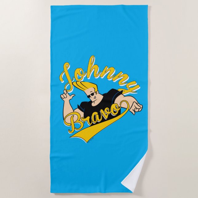 Johnny Bravo Athletic Graphic Strandtuch (Vorderseite)