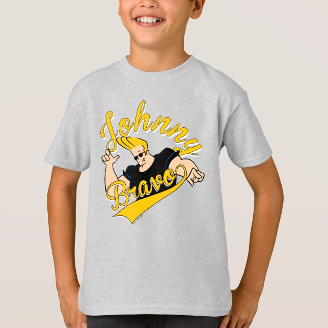 Johnny Bravo Athletic Graphic T-Shirt (Vorderseite)