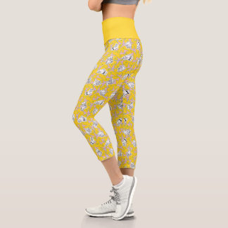 Johnny Bravo Characters Pattern Capri Leggings