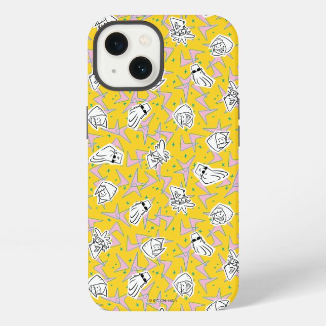 Johnny Bravo Characters Pattern iPhone Hülle (Rückseite)