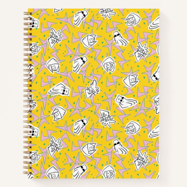 Johnny Bravo Characters Pattern Notizbuch (Vorderseite)
