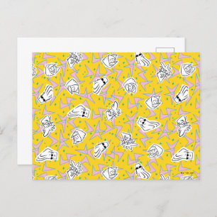 Johnny Bravo Characters Pattern Postkarte